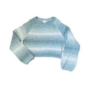 VILA Cropped Cable Knit Sweater Vizeline O-Neck Crop Knit SZ S NWT